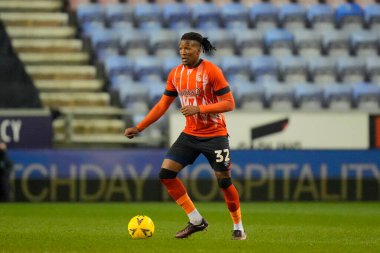 Gabriel Osho #32 of Luton Town during the Emirates FA Cup match Third Round Replay Wigan Athletic vs Luton Town at DW Stadium, Wigan, United Kingdom, 17th January 202