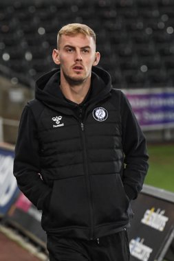 Mark Sykes #17 of Bristol City arrives at Swansea.com stadium during the Emirates FA Cup Third Round Replay match Swansea City vs Bristol City at Swansea.com Stadium, Swansea, United Kingdom, 17th January 202