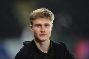Sam Bell #20 of Bristol City arrives at Swansea.com stadium during the Emirates FA Cup Third Round Replay match Swansea City vs Bristol City at Swansea.com Stadium, Swansea, United Kingdom, 17th January 202
