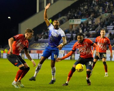 Curtis Tilt #16 of Wigan Athletic claims for a hand ball during the Emirates FA Cup match Third Round Replay Wigan Athletic vs Luton Town at DW Stadium, Wigan, United Kingdom, 17th January 202