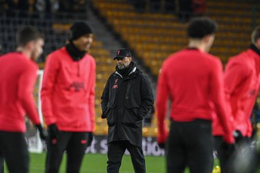 Jrgen Klopp manager of Liverpool in the pregame warmup session  the pregame warmup session during the Emirates FA Cup Third Round Replay match Wolverhampton Wanderers vs Liverpool at Molineux, Wolverhampton, United Kingdom, 17th January 2023