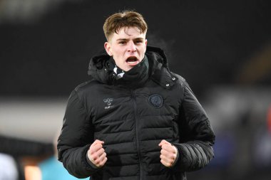 Alex Scott #7 of Bristol City celebrates at the end of the gameduring the Emirates FA Cup Third Round Replay match Swansea City vs Bristol City at Swansea.com Stadium, Swansea, United Kingdom, 17th January 202
