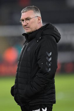 Nigel Pearson Bristol City Manager during the pre-game warmup at Swansea.com stadium during the Emirates FA Cup Third Round Replay match Swansea City vs Bristol City at Swansea.com Stadium, Swansea, United Kingdom, 17th January 202