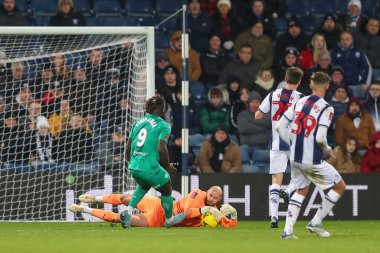 David Button #1 of West Bromwich Albion claims the ball during the Emirates FA Cup Third Round Replay match West Bromwich Albion vs Chesterfield at The Hawthorns, West Bromwich, United Kingdom, 17th January 202