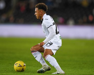 Matthew Sorinola #29 of Swansea City during the Emirates FA Cup Third Round Replay match Swansea City vs Bristol City at Swansea.com Stadium, Swansea, United Kingdom, 17th January 202