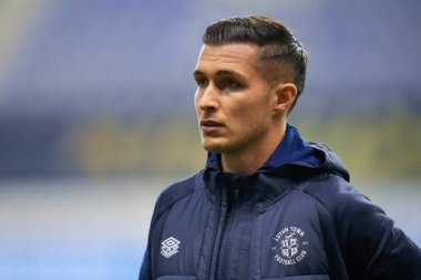 Dan Potts #3 of Luton Town arrives at the stadium before the Emirates FA Cup match Third Round Replay Wigan Athletic vs Luton Town at DW Stadium, Wigan, United Kingdom, 17th January 202