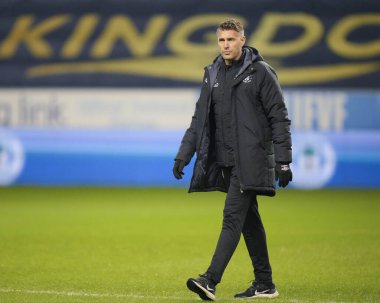 Rob Edwards Manager of Luton Town inspects the pitch before the Emirates FA Cup match Third Round Replay Wigan Athletic vs Luton Town at DW Stadium, Wigan, United Kingdom, 17th January 202