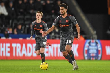 Zak Vyner #26 of Bristol City during the Emirates FA Cup Third Round Replay match Swansea City vs Bristol City at Swansea.com Stadium, Swansea, United Kingdom, 17th January 202