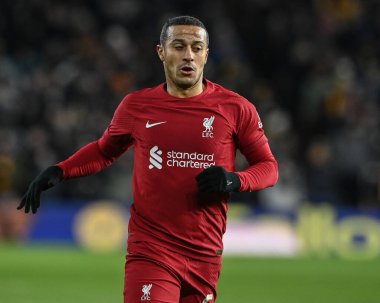 Thiago Alcntara #6 of Liverpool during the Emirates FA Cup Third Round Replay match Wolverhampton Wanderers vs Liverpool at Molineux, Wolverhampton, United Kingdom, 17th January 2023