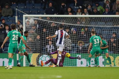 Tomas Rogi #7 of West Bromwich Albion scores a goal to make it 2-0 during the Emirates FA Cup Third Round Replay match West Bromwich Albion vs Chesterfield at The Hawthorns, West Bromwich, United Kingdom, 17th January 2023