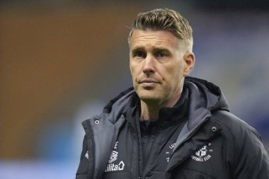 Rob Edwards Manager of Luton Town inspects the pitch before the Emirates FA Cup match Third Round Replay Wigan Athletic vs Luton Town at DW Stadium, Wigan, United Kingdom, 17th January 202