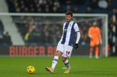 John Swift #19 of West Bromwich Albion passes the ball during the Emirates FA Cup Third Round Replay match West Bromwich Albion vs Chesterfield at The Hawthorns, West Bromwich, United Kingdom, 17th January 202