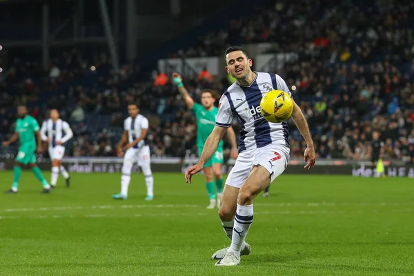 Tomas Rogi #7 of West Bromwich Albion fails to control the ball during the Emirates FA Cup Third Round Replay match West Bromwich Albion vs Chesterfield at The Hawthorns, West Bromwich, United Kingdom, 17th January 2023