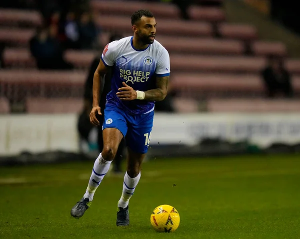 Curtis Tilt #16 of Wigan Athletic during the Emirates FA Cup match Third Round Replay Wigan Athletic vs Luton Town at DW Stadium, Wigan, United Kingdom, 17th January 202