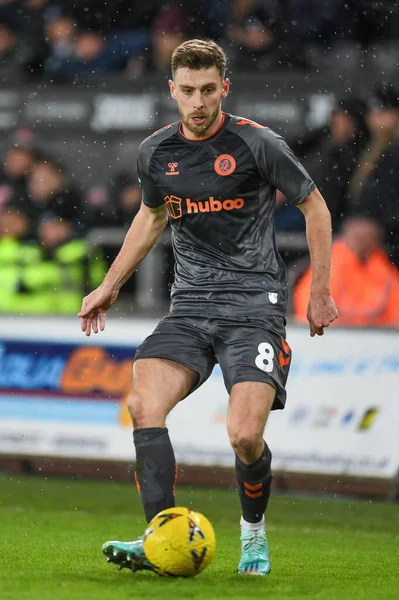Joe Williams #8 of Bristol City during the Emirates FA Cup Third Round Replay match Swansea City vs Bristol City at Swansea.com Stadium, Swansea, United Kingdom, 17th January 202