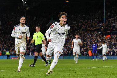 Rodrigo Moreno #19 of Leeds United celebrates his goal to make it t 2-0 during the Emirates FA Cup Third Round replay Leeds United vs Cardiff City at Elland Road, Leeds, United Kingdom, 18th January 202