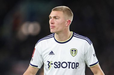 Rasmus Kristensen #25 of Leeds United during the Emirates FA Cup Third Round replay Leeds United vs Cardiff City at Elland Road, Leeds, United Kingdom, 18th January 202