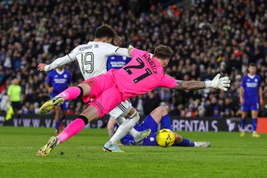 Rodrigo Moreno #19 of Leeds United scores to make it 2-0 during the Emirates FA Cup Third Round replay Leeds United vs Cardiff City at Elland Road, Leeds, United Kingdom, 18th January 202
