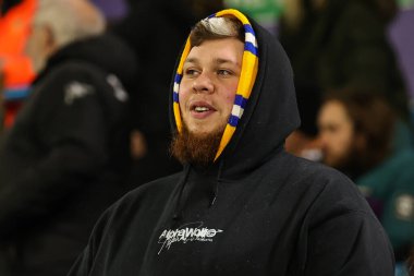 Leeds fan ahead of the Emirates FA Cup Third Round replay Leeds United vs Cardiff City at Elland Road, Leeds, United Kingdom, 18th January 202
