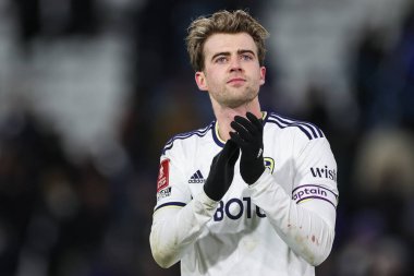 Patrick Bamford #9 of Leeds United applauds the fans at the end of the Emirates FA Cup Third Round replay Leeds United vs Cardiff City at Elland Road, Leeds, United Kingdom, 18th January 202