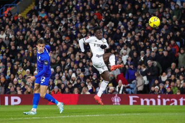 Wilfried Gnonto #29 of Leeds United cscores to make it  1-0 during the Emirates FA Cup Third Round replay Leeds United vs Cardiff City at Elland Road, Leeds, United Kingdom, 18th January 202