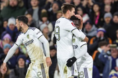 Wilfried Gnonto #29 of Leeds United celebrates his goal to make it 3-0 during the Emirates FA Cup Third Round replay Leeds United vs Cardiff City at Elland Road, Leeds, United Kingdom, 18th January 202