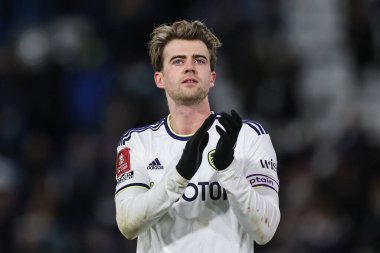 Patrick Bamford #9 of Leeds United applauds the fans at the end of the Emirates FA Cup Third Round replay Leeds United vs Cardiff City at Elland Road, Leeds, United Kingdom, 18th January 202