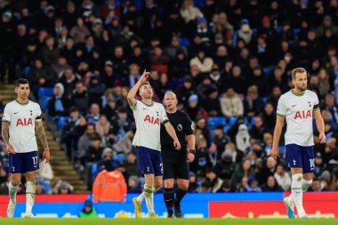 Dejan Kulusevski #21 of Tottenham Hotspur celebrates his goal to make it 0-1 during the Premier League match Manchester City vs Tottenham Hotspur at Etihad Stadium, Manchester, United Kingdom, 19th January 202