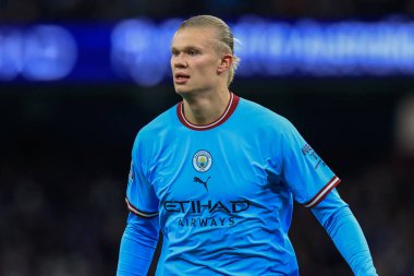 Erling Hland #9 of Manchester City during the Premier League match Manchester City vs Tottenham Hotspur at Etihad Stadium, Manchester, United Kingdom, 19th January 2023