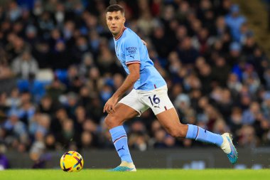 Rodrigo #16 of Manchester City in action during the Premier League match Manchester City vs Tottenham Hotspur at Etihad Stadium, Manchester, United Kingdom, 19th January 202