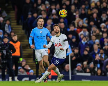 Rodrigo Bentancur #30 of Tottenham Hotspur in action during the Premier League match Manchester City vs Tottenham Hotspur at Etihad Stadium, Manchester, United Kingdom, 19th January 202