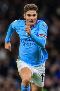 Julin lvarez #19 of Manchester City during the Premier League match Manchester City vs Tottenham Hotspur at Etihad Stadium, Manchester, United Kingdom, 19th January 2023