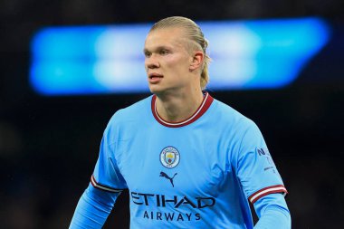 Erling Haaland #9 of Manchester City during the Premier League match Manchester City vs Tottenham Hotspur at Etihad Stadium, Manchester, United Kingdom, 19th January 202