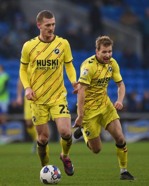 George Saville #23 of Millwall in action during the game  during the Sky Bet Championship match Cardiff City vs Millwall at Cardiff City Stadium, Cardiff, United Kingdom, 21st January 202