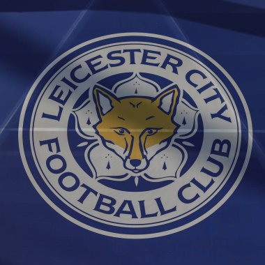 Leicester City logo banner outside the stadium during the Premier League match Leicester City vs Brighton and Hove Albion at King Power Stadium, Leicester, United Kingdom, 21st January 202