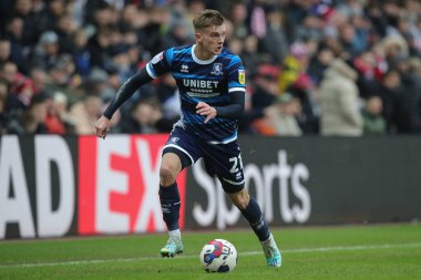 Marcus Forss #21 of Middlesbrough on the ball during the Sky Bet Championship match Sunderland vs Middlesbrough at Stadium Of Light, Sunderland, United Kingdom, 22nd January 202