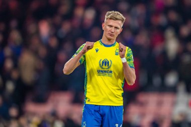 Sam Surridge #16 of Nottingham Forest applauds the travelling support after the Premier League match Bournemouth vs Nottingham Forest at Vitality Stadium, Bournemouth, United Kingdom, 21st January 202