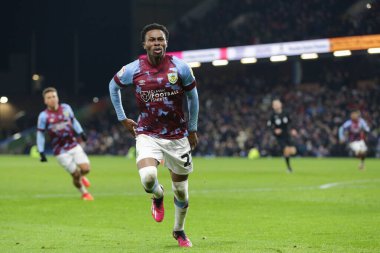 Nathan Tella #23 of Burnley celebrates his goal to make it 1-1 during the Sky Bet Championship match Burnley vs West Bromwich Albion at Turf Moor, Burnley, United Kingdom, 20th January 202