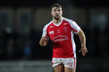 Zach Fishwick #31 of Hull KR during the Rugby League Pre Season match Featherstone Rovers vs Hull KR at The Milennium Stadium, Featherstone, United Kingdom, 20th January 202
