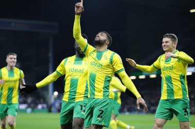 Darnell Furlong #2 of West Bromwich Albion celebrates his goal to make it 0-1 during the Sky Bet Championship match Burnley vs West Bromwich Albion at Turf Moor, Burnley, United Kingdom, 20th January 202