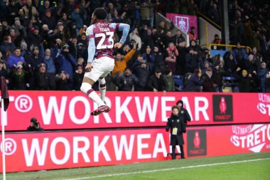 Nathan Tella #23 of Burnley celebrates his goal to make it 1-1 during the Sky Bet Championship match Burnley vs West Bromwich Albion at Turf Moor, Burnley, United Kingdom, 20th January 202