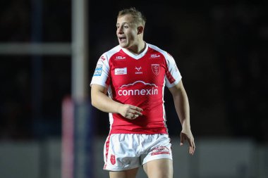 Greg Richards #30 of Hull KR shouts to his team mates during the Rugby League Pre Season match Featherstone Rovers vs Hull KR at The Milennium Stadium, Featherstone, United Kingdom, 20th January 202