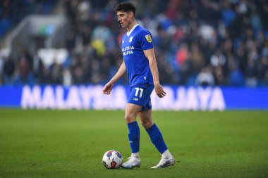 Callum O'Dowda #11 of Cardiff City  during the Sky Bet Championship match Cardiff City vs Millwall at Cardiff City Stadium, Cardiff, United Kingdom, 21st January 202