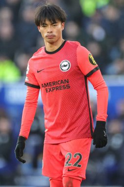 Kaoru Mitoma #22 of Brighton & Hove Albion during the Premier League match Leicester City vs Brighton and Hove Albion at King Power Stadium, Leicester, United Kingdom, 21st January 202