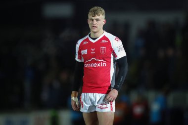 Connor Barley #32 of Hull KR during the Rugby League Pre Season match Featherstone Rovers vs Hull KR at The Milennium Stadium, Featherstone, United Kingdom, 20th January 202