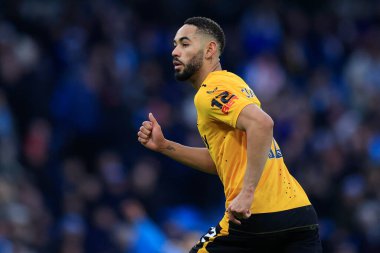 Matheus Cunha #12 of Wolverhampton Wanderers during the Premier League match Manchester City vs Wolverhampton Wanderers at Etihad Stadium, Manchester, United Kingdom, 22nd January 202
