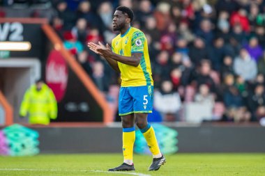 Orel Mangala #5 of Nottingham Forest urges his team on during the Premier League match Bournemouth vs Nottingham Forest at Vitality Stadium, Bournemouth, United Kingdom, 21st January 202