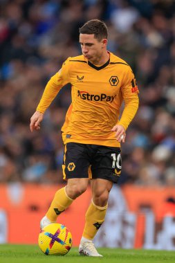 Daniel Podence #10 of Wolverhampton Wanderers in action during the Premier League match Manchester City vs Wolverhampton Wanderers at Etihad Stadium, Manchester, United Kingdom, 22nd January 202