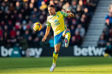 Renan Lodi #32 of Nottingham Forest controls a pass during the Premier League match Bournemouth vs Nottingham Forest at Vitality Stadium, Bournemouth, United Kingdom, 21st January 202
