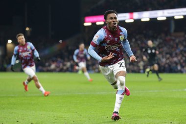 Nathan Tella #23 of Burnley celebrates his goal to make it 1-1 during the Sky Bet Championship match Burnley vs West Bromwich Albion at Turf Moor, Burnley, United Kingdom, 20th January 202